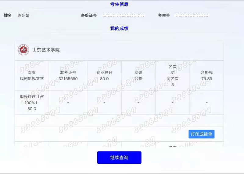 陈娴婧 山东艺术学院